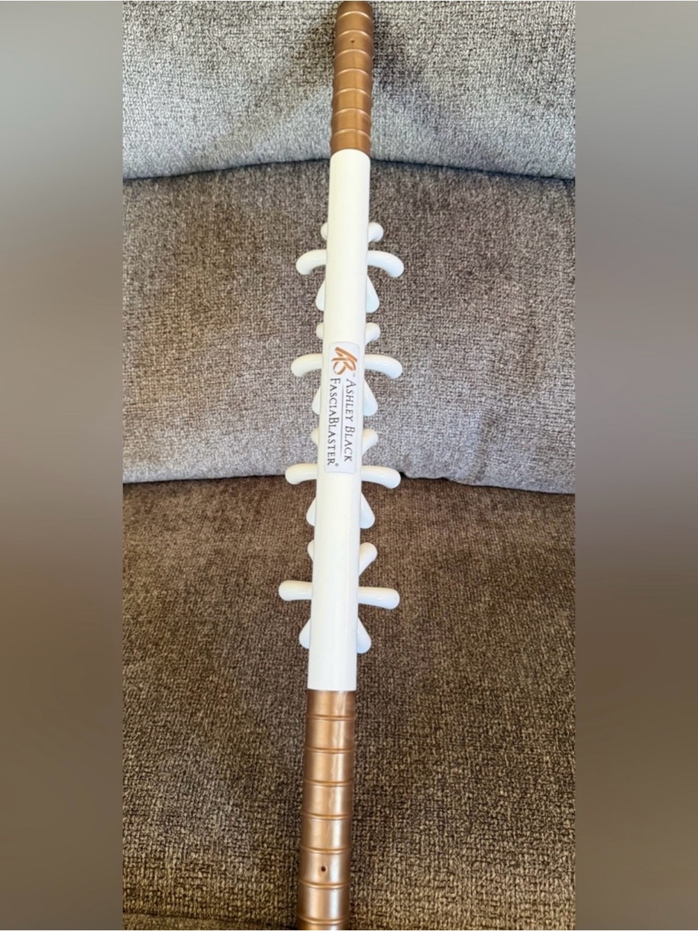 Ashley Black FasciaBlaster Massage Stick - White with Bronze Handles